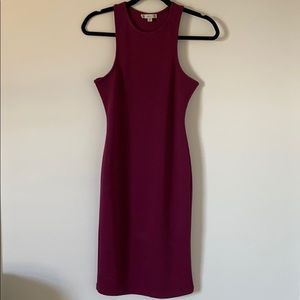 Burgundy Body Con Dress